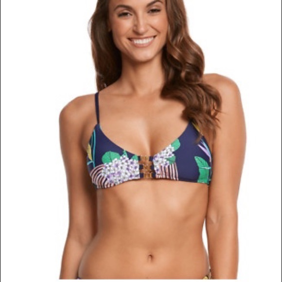 Trina Turk Other - NWT Trina Turk Midnight Paradise Swim Bikini Top 6